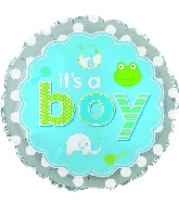 9" Airfill Only Its A Boy Baby Icons Balloon