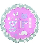 9" Airfill Only Its A Girl Baby Icons Balloon