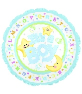 4" Airfill Only It's A Boy Moon & Stars Balloon