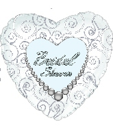 18" Bridal Shower Pearls Wishes Balloon