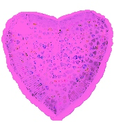 18" Pink Heart Pattern Dazzleloon Balloon