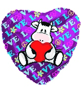 18" Pelox Love Cow Mylar Balloon