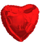 4.5" Red Heart Airfill Only Mylar Balloon