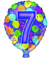 18" Number Balloon Shaped "7"