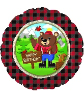 18" Happy Birthday Lum-Bear Jack Balloon
