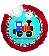 18" All Aboard Train Balloon (No Message)