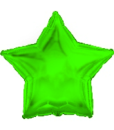 18" CTI Brand Green Star Foil Balloon