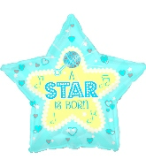 18" Star Is Born - Blue Foil Balloon
