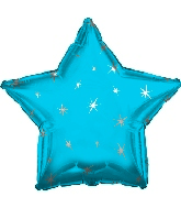 18" Blue Sparkle Star Foil Balloon