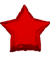 9" Airfill Only CTI Red Star Balloon