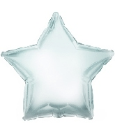9" Airfill Only CTI Platinum Silver Star Balloon