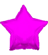 9" Airfill Only CTI Hot Pink Star Balloon