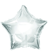 4.5" Airfill Only CTI Silver Star Balloon