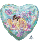 28" Mermaid Barbie Foil Balloon