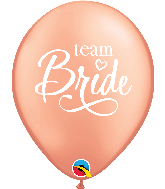 11" Team Bride Rose Gold Latex Balloons