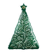 39" Damask Christmas Tree