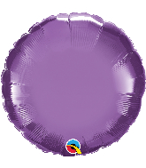 18" Round Qualatex Chrome Purple Foil Balloon