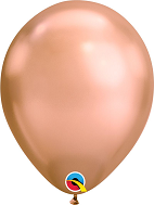 11" Rose Gold Chrome 100 Count Qualatex Latex Balloons