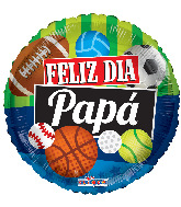 18" Feliz Día Papá Deportes Foil Balloon