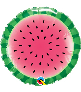 18" Round Sliced Watermelon Foil Balloon