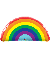 36" Shape Bright Rainbow Foil Balloon