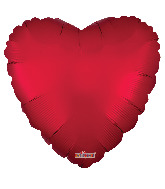 9" Airfill Only Solid Color Matte Red Foil Balloon