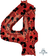 36" Mickey Mouse Forever Number 4 SuperShape Foil Balloon