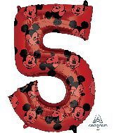 33" Mickey Mouse Forever Number 5 SuperShape Foil Balloon
