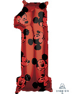 26" Mickey Mouse Forever Number 1 Mid-Size Foil Balloon
