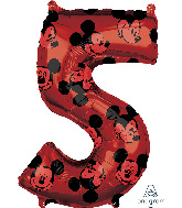 26" Mickey Mouse Forever Number 5 Mid-Size Foil Balloon