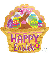 15" Junior Shape Eggcellent Easter Basket Foil Balloon