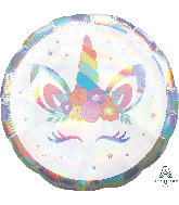 28" Unicorn Party Iridescent Holographic Foil Balloon