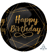 16" Elegant Birthday Orbz Foil Balloon