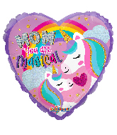 18" Mom Unicorn Holographic Foil Balloon