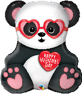 32" Shape Valentine's Panda Bear Foil Balloon