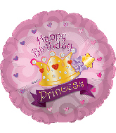24" Jumbo Happy Birthday Princess Foil Balloon