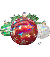 35" Jumbo Iridescent Ornaments Foil Balloon