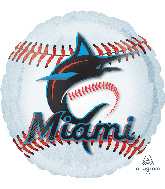 18" Miami Marlins Foil Balloon