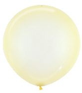 24" Betallatex Latex Balloons Crystal Pastel Yellow 10 ct