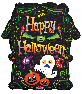 18" Halloween Scary Haunted House Foil Balloon