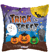 18" Trick Or Treat Pumpkins & Ghost Foil Balloon