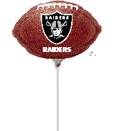 NFL Airfill Only Mini Shape Oakland Raiders Football Balloon