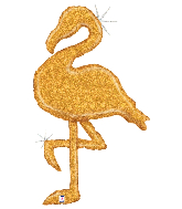 53" Holographic Gold Glitter Flamingo Foil Balloon