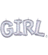 22" Airfill Only Block Phrase Girl Holographic Balloon