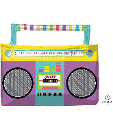 27" SuperShape Awesome Party Boombox Foil Balloon