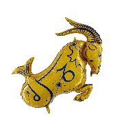 40" Zodiac Sign Capricorn Gold Foil Balloon