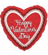 9" Airfill Only Happy Valentine's Day Doi Love You Roses Foil Balloon
