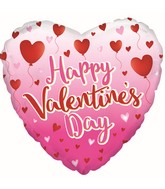 9" Airfill Only Happy Valentine's Day Balloon Foil Balloon