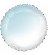 18" Round Baby Gradient Blue Foil Balloon