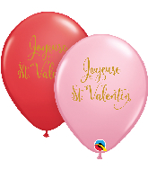 11" Red&Pink (50 Per Bag) Joyeuse St. Valentin Latex